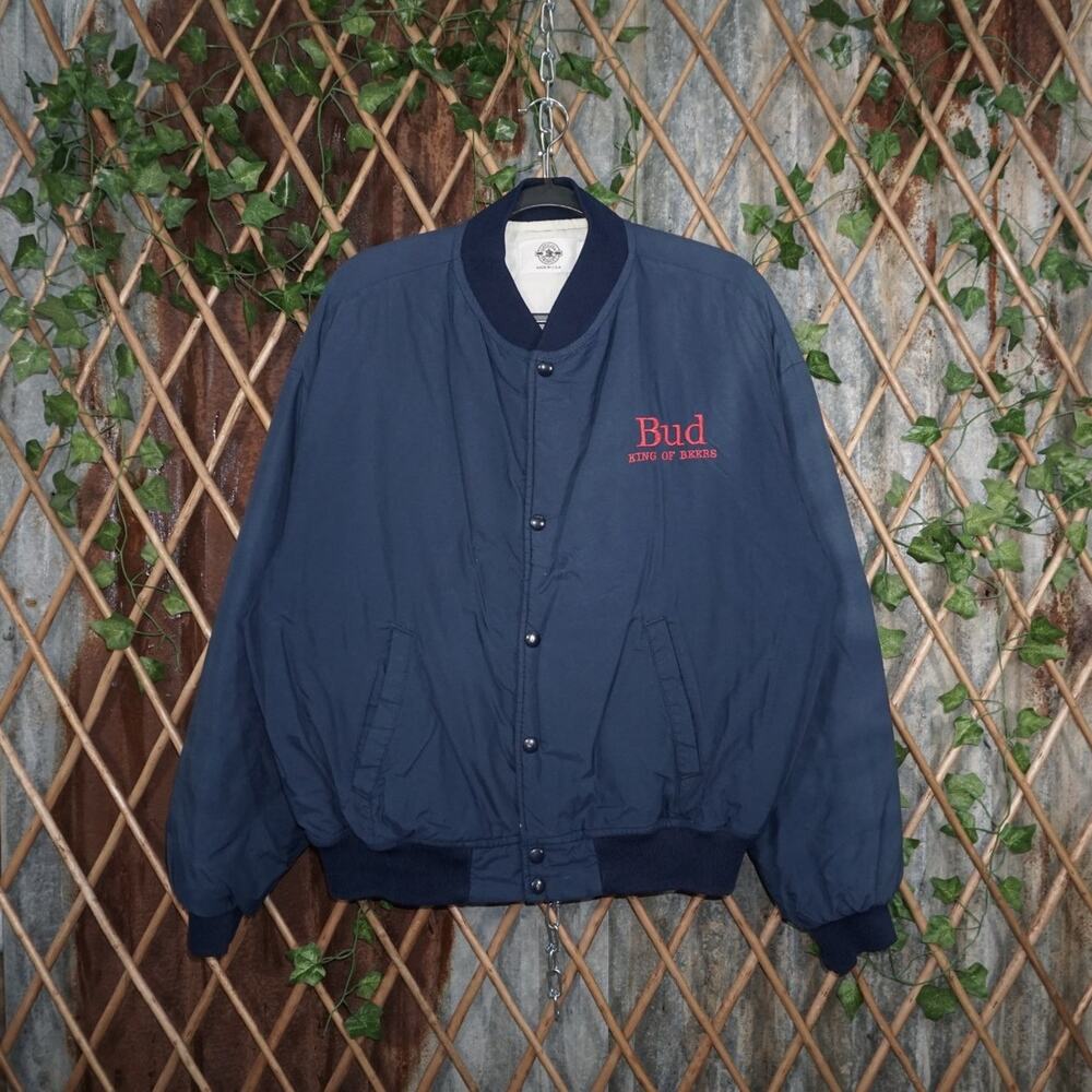 L - Vintage Y2K Budweiser Jackets Coats bud king beers light